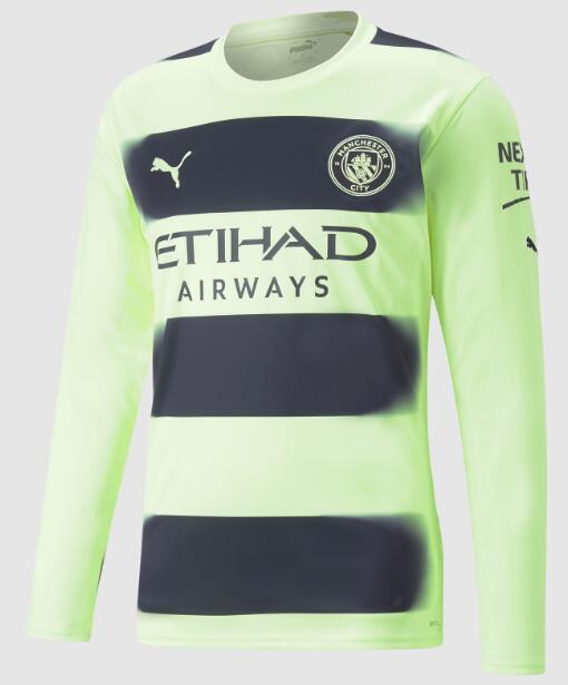 Manchester City 2022/23 Third Long Sleeved Shirt Soccer Jersey