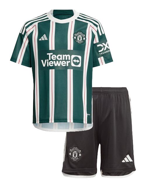 Manchester United 2023/24 Away Kids Soccer Kit Children Shirt and Shorts