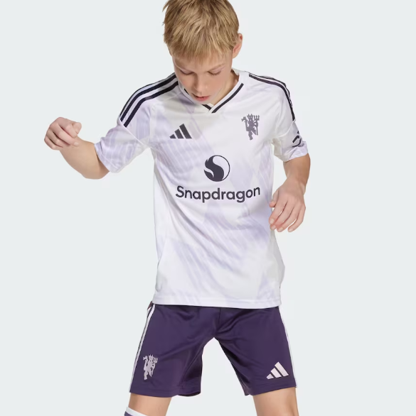 Manchester United 2025/26 Away Kids Soccer Kit Children Shirt + Shorts