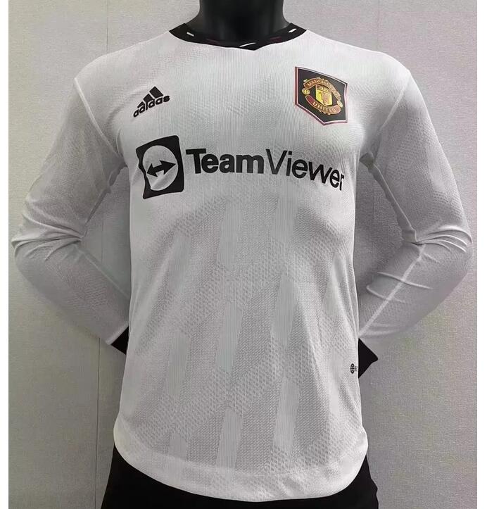 Manchester United 2022/23 Away Long Sleeved Match Version Shirt Soccer Jersey