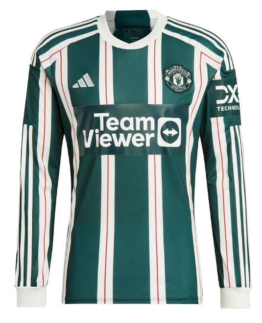 Manchester United 2023/24 Away Long Sleeved Shirt Soccer Jersey