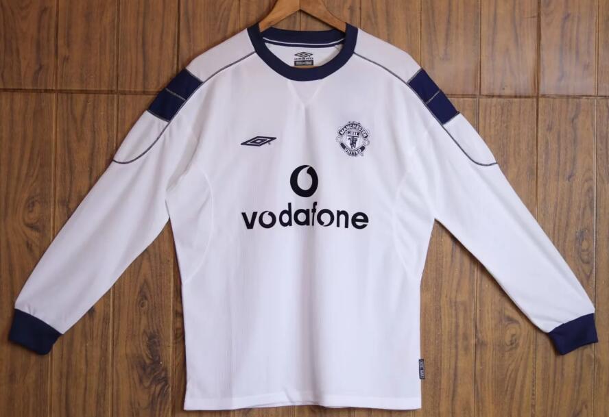 Manchester United 1999/2000 Away Retro Long Sleeved Shirt Soccer Jersey