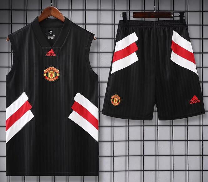 Manchester United 2023/24 Special Black Vest Uniforms (Shirt+Shorts)