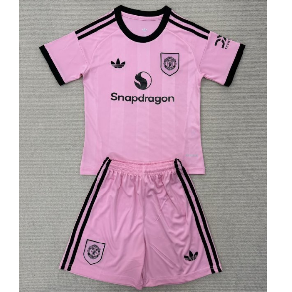 Manchester United 2025/26 Goalkeeper Kids Soccer Kit Children Shirt + Shorts