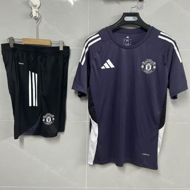 Manchester United 2025/26 Grey Training Uniforms (Shirt+Shorts)