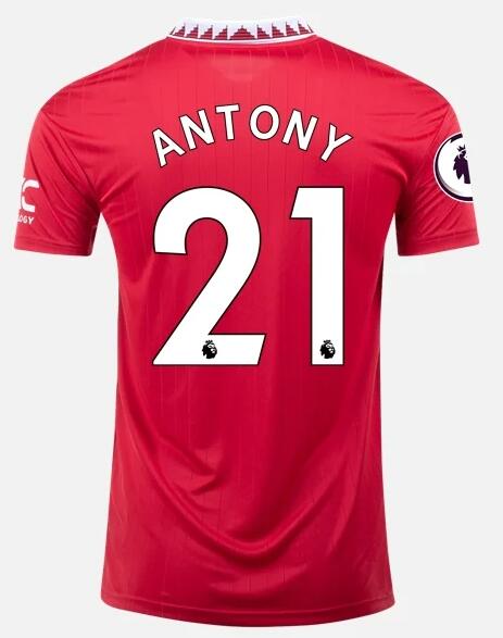 Manchester United 2022/23 Home 21 ANTONY Shirt Soccer Jersey
