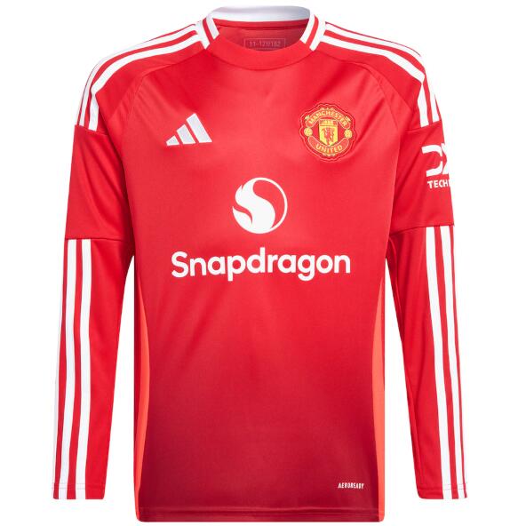 Manchester United 2024/25 Home Long Sleeved Shirt Soccer Jersey