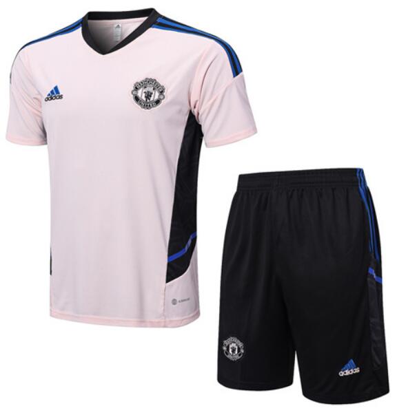 Manchester United 2022/23 Pink Training Uniforms (Shirt+Shorts)