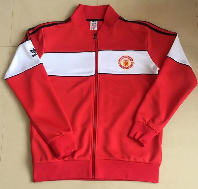Manchester United 1984 Red Retro Training Jacket