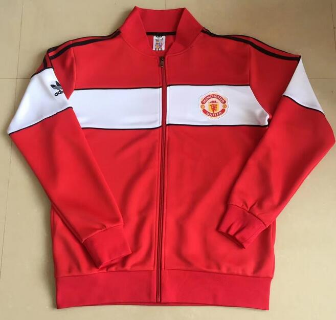 Manchester United 1984 Red Retro Training Jacket