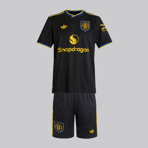 Manchester United 2025/26 Third Kids Soccer Kit Children Shirt + Shorts