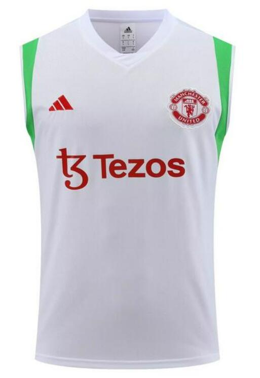 Manchester United 2023/24 White Training Vest Shirt