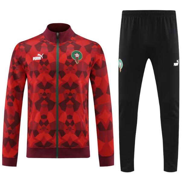 Morocco 2023/24 Red Training Suit (Jacket+Trouser)