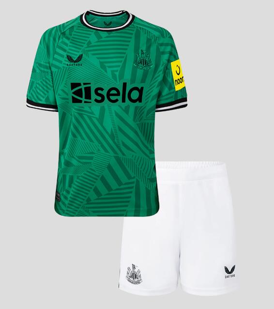 Newcastle United 2023/24 Away Kids Soccer Jersey Kit Children Shirt and Shorts