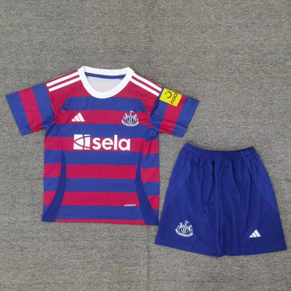 Newcastle United 2024/25 Away Kids Soccer Kit Children Shirt and Shorts