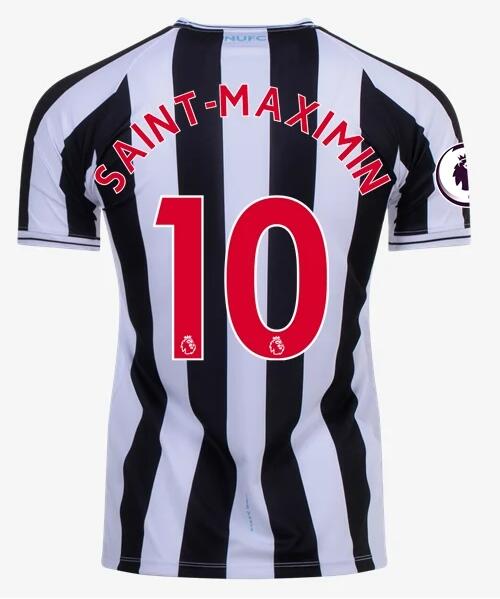 Newcastle United 2022/23 Home 10 Castore Saint-Maximin Shirt Soccer Jersey