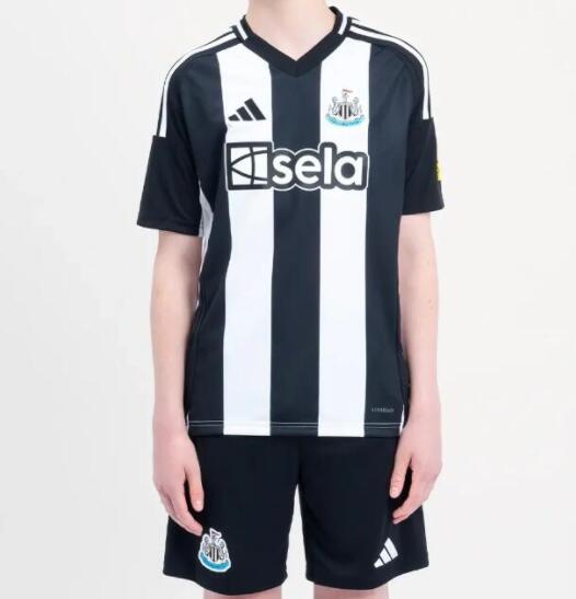 Newcastle United 2024/25 Home Kids Soccer Kit Children Shirt and Shorts