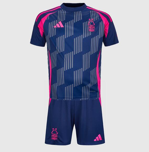Nottingham Forest 2024/25 Away Kids Soccer Kit Children Shirt + Shorts