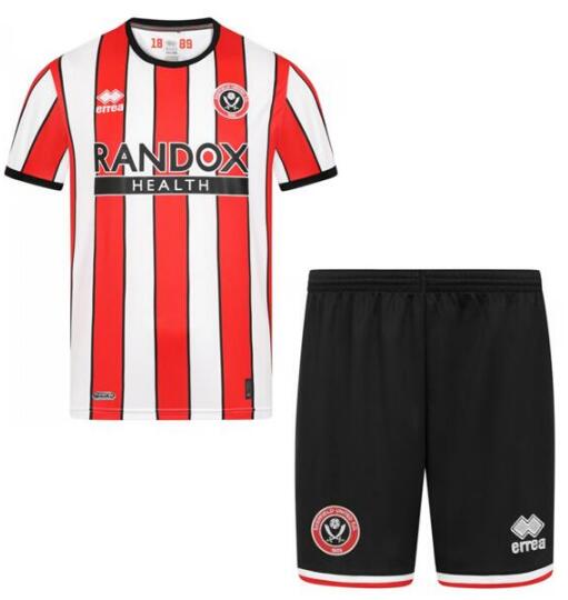 Sheffield United 2022/23 Home Kids Soccer Kit Children Shirt + Shorts