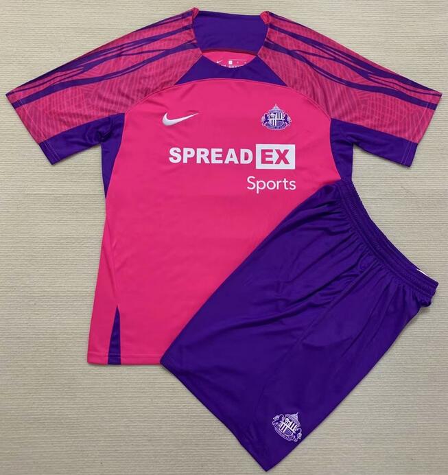 Sunderland 2023/24 Away Kids Soccer Jersey Kit Children Shirt and Shorts