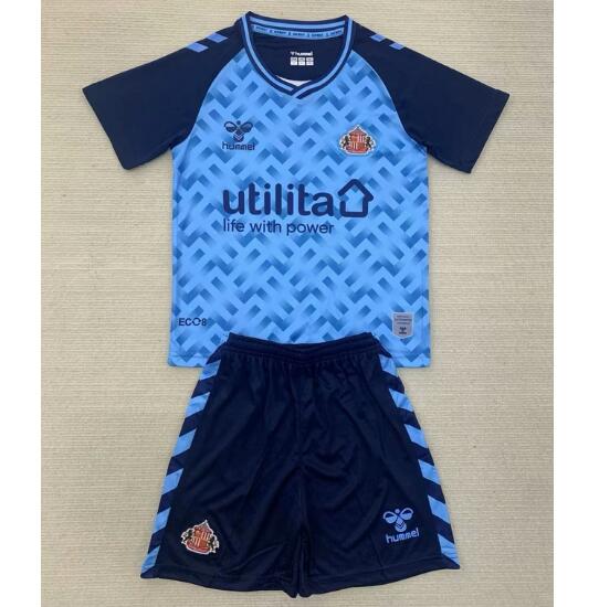 Sunderland 2024/25 Goalkeeper Kids Soccer Kit Children Shirt and Shorts