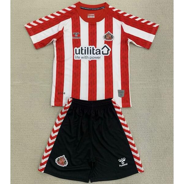 Sunderland 2024/25 Home Kids Soccer Kit Children Shirt and Shorts