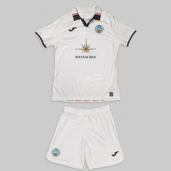 Swansea City 2022/23 Home Kids Soccer Jersey Kit Children Shirt and Shorts