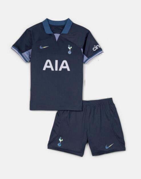 Tottenham Hotspur 2023/24 Away Kids Soccer Kit Children Shirt and Shorts