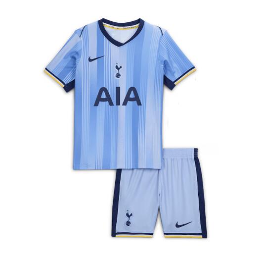 Tottenham Hotspur 2024/25 Away Kids Soccer Kit Children Shirt and Shorts