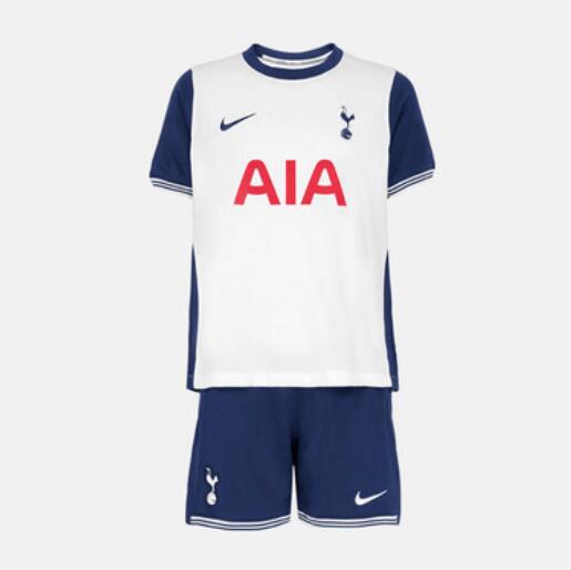 Tottenham Hotspur 2024/25 Home Kids Soccer Kit Children Shirt and Shorts