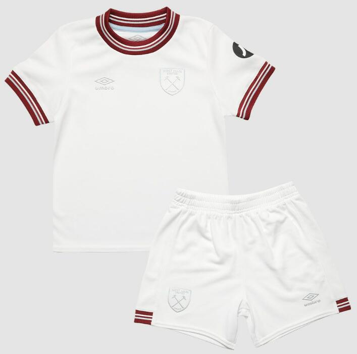 West Ham United 2023/24 Away Kids Soccer Kit Children Shirt + Shorts