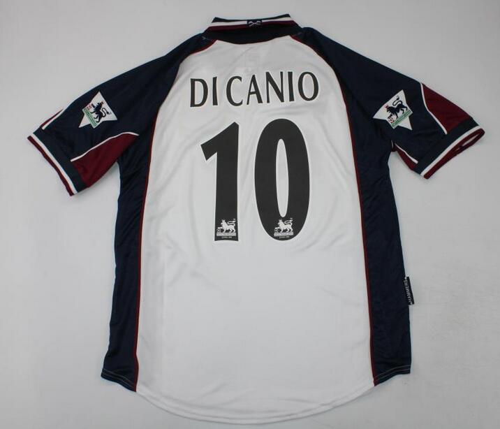 West Ham United 1999/2001 Away Retro 10 Dicanio Shirt Soccer Jersey