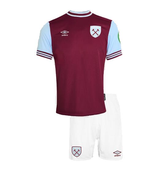 West Ham United 2024/25 Home Kids Soccer Kit Children Shirt + Shorts