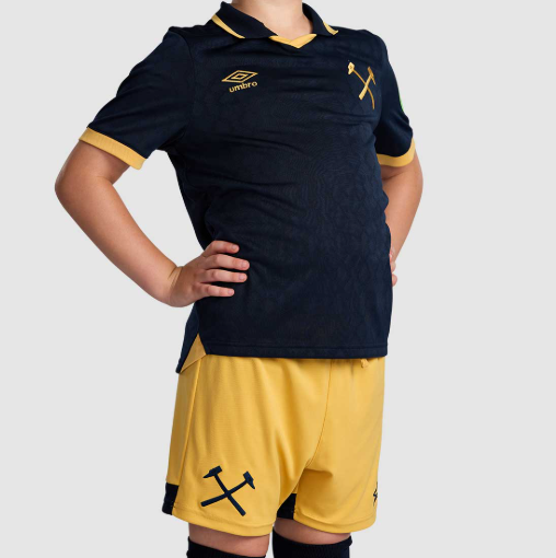 West Ham United 2025/26 Third Kids Soccer Kit Children Shirt + Shorts