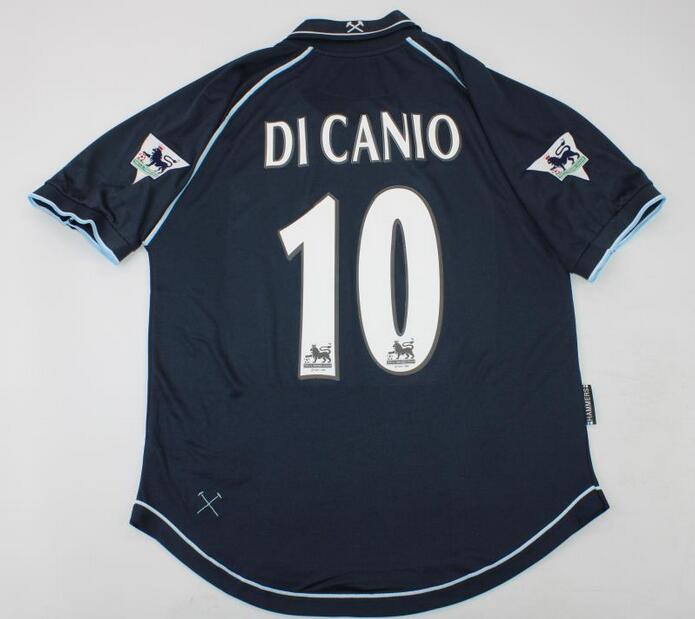 West Ham United 1999/2001 Third Retro 10 Dicanio Shirt Soccer Jersey