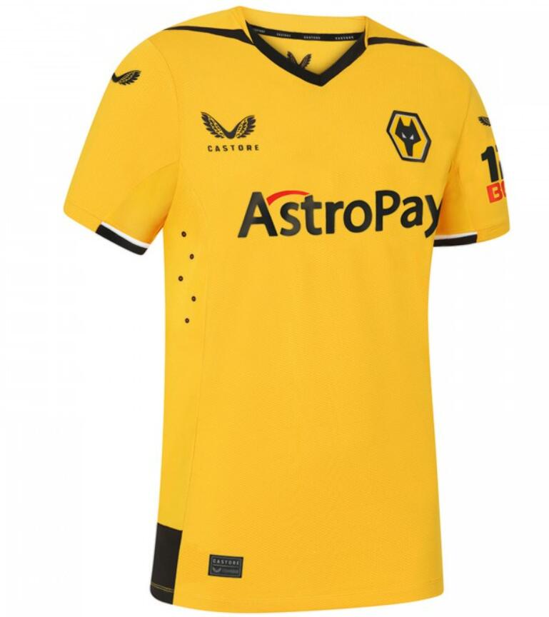 Wolverhampton Wanderers 2022/23 Home Match Version Shirt Soccer Jersey