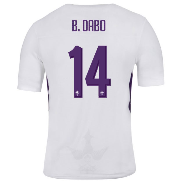 Fiorentina 2018/19 DABO 14 Away Shirt Soccer Jersey