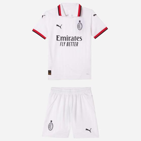 AC Milan 2024/25 Away Kids Soccer Kits Children Shirt + Shorts