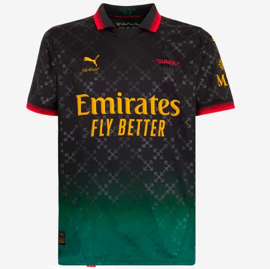 AC Milan 2024/25 Fourth Black Green Shirt Soccer Jersey