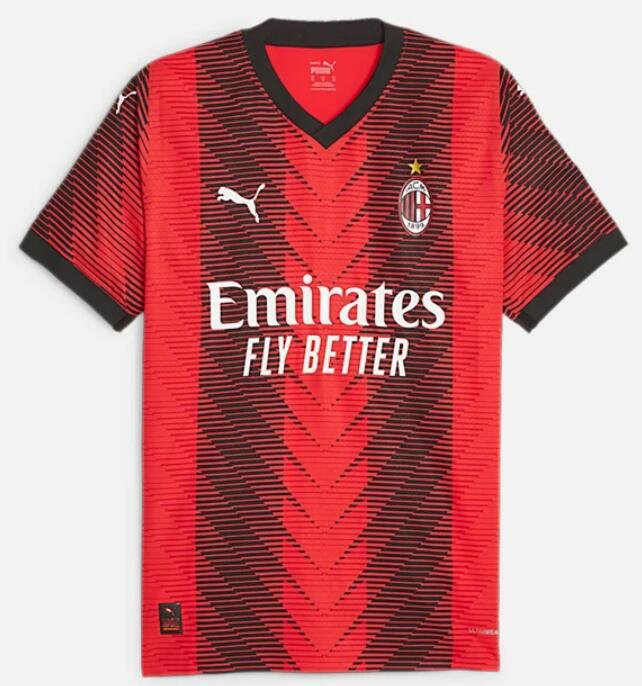 AC Milan 2023/24 Home Match Version Shirt Soccer Jersey