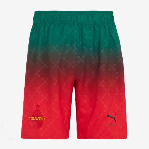 AC Milan 2024/25 Fourth Red Green Soccer Shorts
