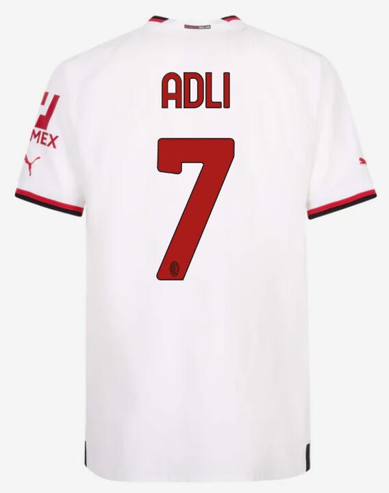 AC Milan 2022/23 Away 7 ADLI Shirt Soccer Jersey