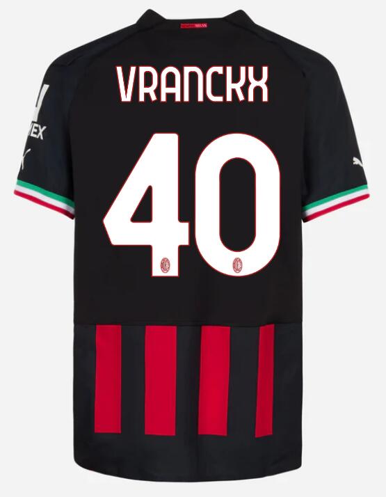 AC Milan 2022/23 Home 40 VRANCKX Shirt Soccer Jersey