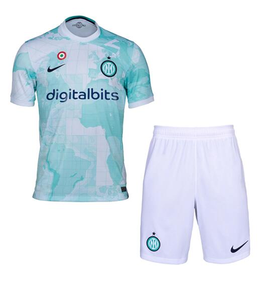 Inter Milan 2022/23 Away Kids Soccer Kit Children Shirt And Shorts
