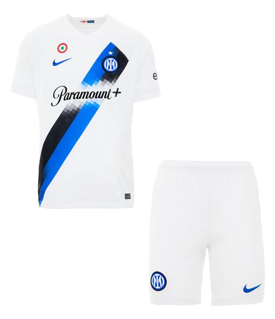 Inter Milan 2023/24 Away Kids Soccer Kit Children Shirt And Shorts