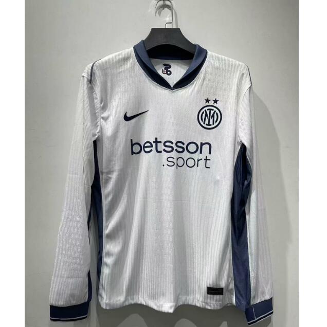 Inter Milan 2024/25 Away Match Version Long Sleeved Shirt Soccer Jersey
