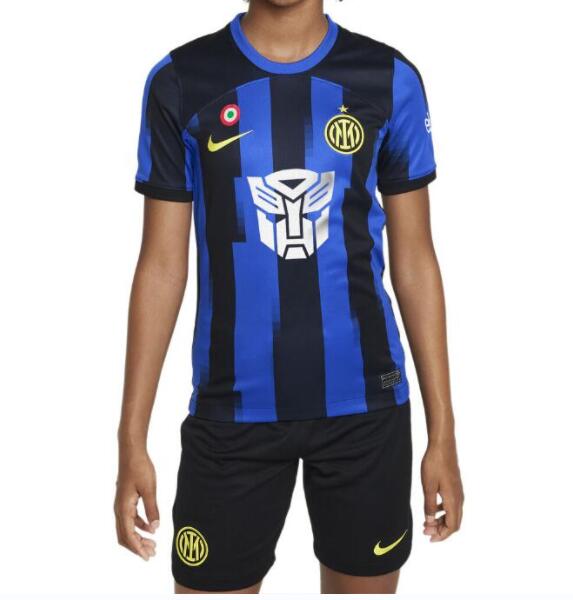 Inter Milan 2023/24 Home Special Kids Soccer Kit Children Shirt And Shorts