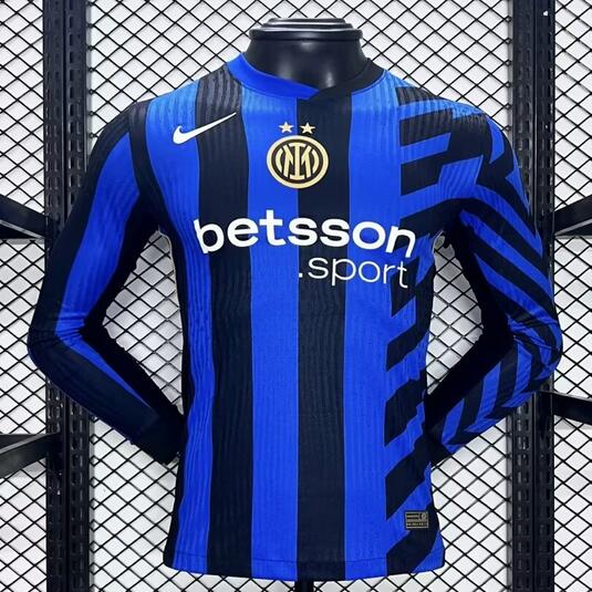 Inter Milan 2024/25 Home Match Version Long Sleeved Shirt Soccer Jersey