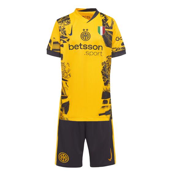Inter Milan 2024/25 Third Kids Soccer Kit Children Shirt And Shorts