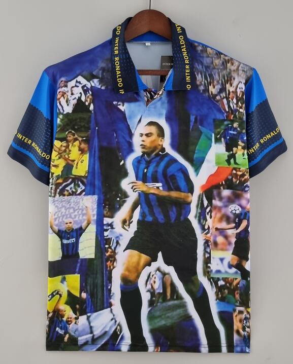 Inter Milan 1997/98 Commemorative Retro Ronaldo 9 Shirt Soccer Jersey